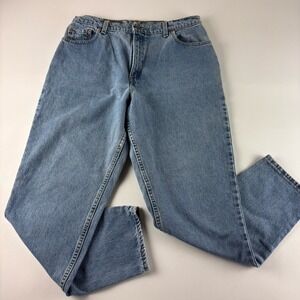 Vtg Levis Jeans Womens 16 Reg Medium Wash 550 Relaxed Tapered Fit Mom Fit Denim